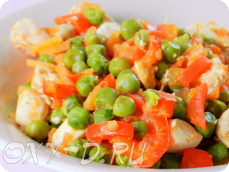 Нежное рагу с горошком