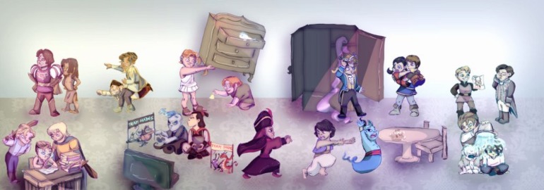 Герои Диснея в детстве.