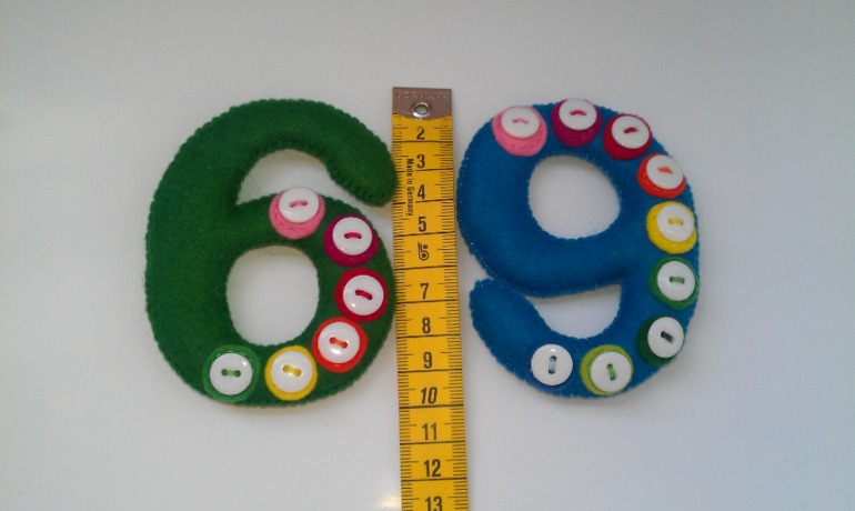 Набор цифр из фетра