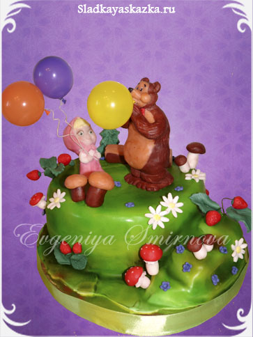 торт Маша и медведь