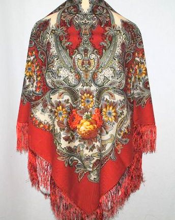 Платки павловопосадские чистошерстяные
