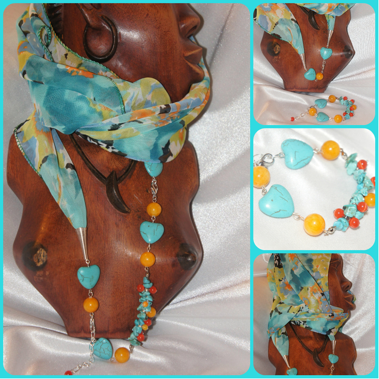 Шейное украшение. Ручная работа.