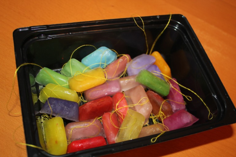 Ледяные украшения на ёлочку