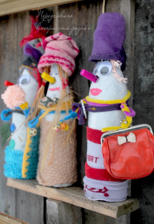 Снеговички из бутылок