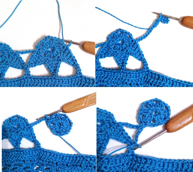 Длинный жилет из квадратных мотивов