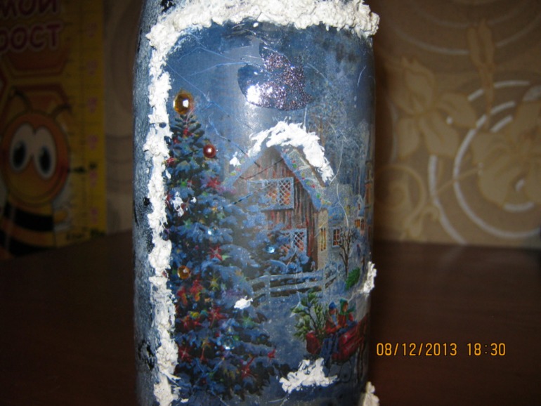 Мои первые новогодние бутылочки