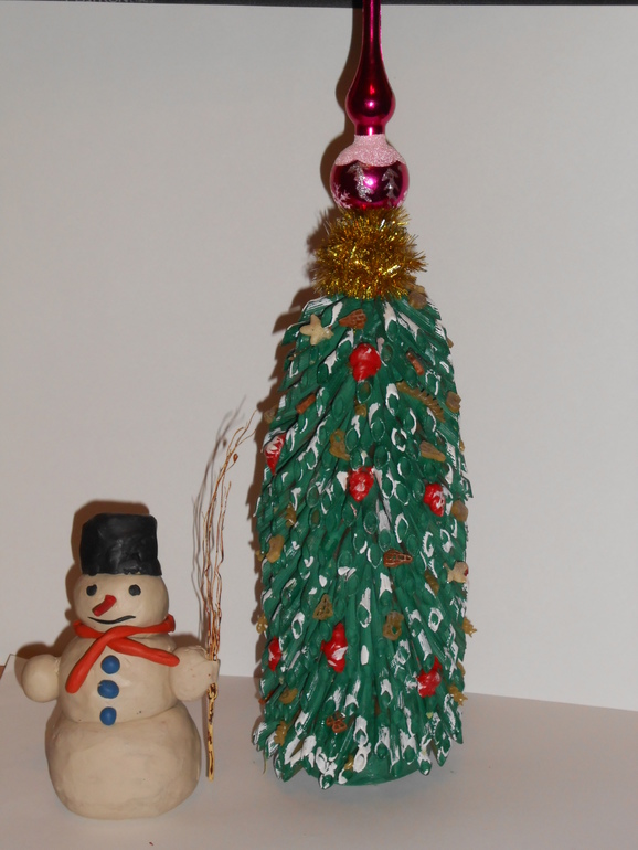 А эта наша поделка в детский сад на НГ