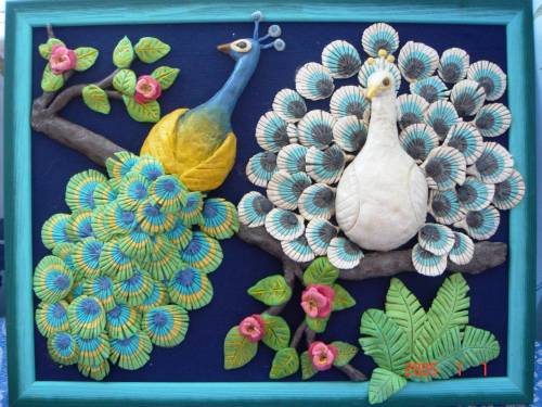 МК "Цветущий папоротник и павлины"