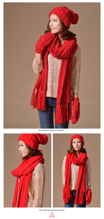 Комплект шапочка+шарф+варежки!