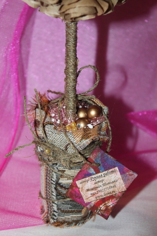 Топиарчик из кофейных розочек