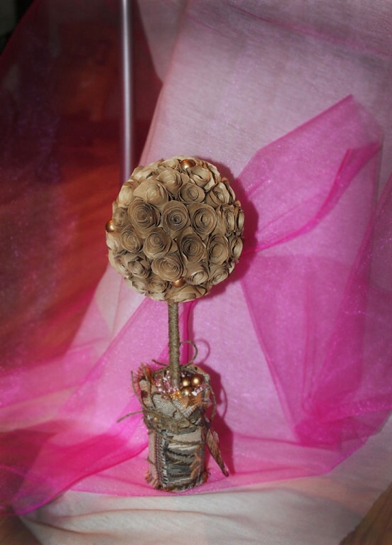 Топиарчик из кофейных розочек