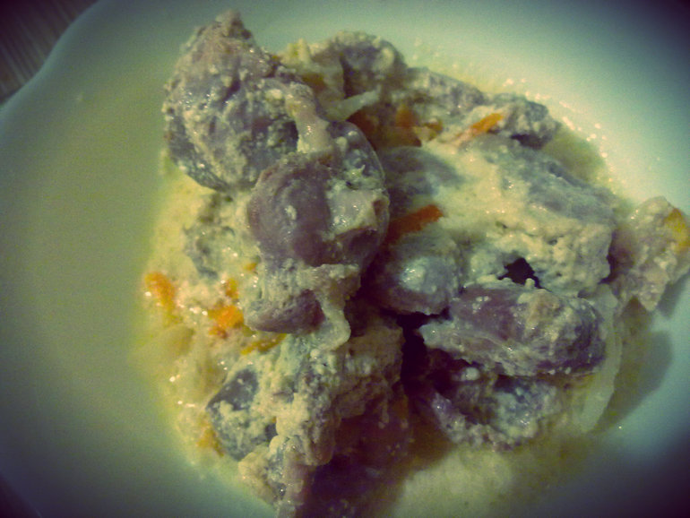 Куриные желудочки в мультиварке, ням ням!