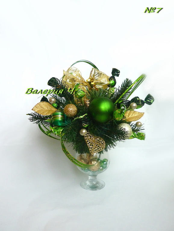 Новогодние конфетные композиции в наличии и на заказ