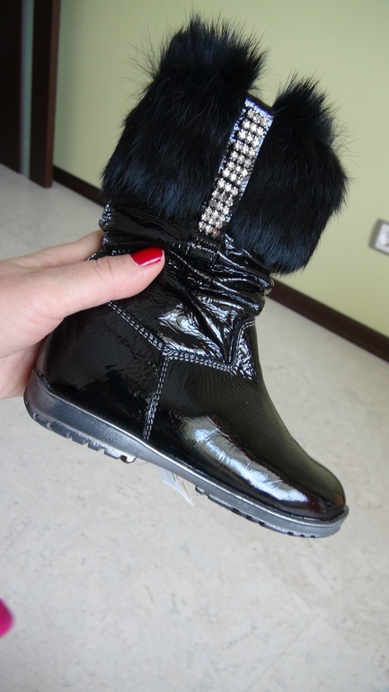 Сапожки WALK SAFARI (Италия) 24 размер, черный лак, НОВЫЕ, 3200 (регион)