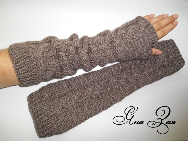 Комплект снуд+митенки! (много фото)