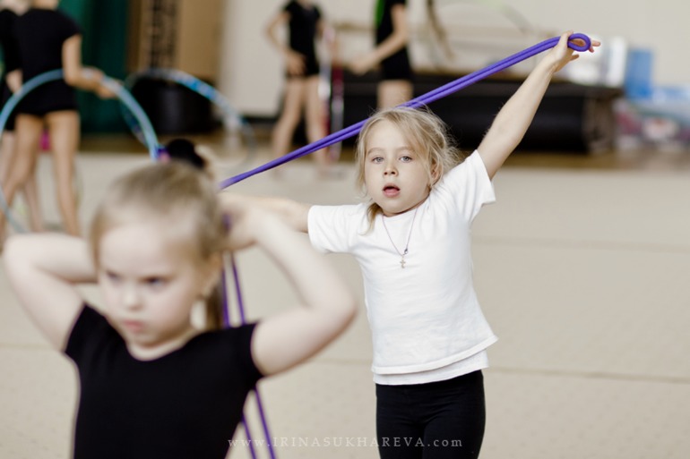Тренировка по художественной гимнастике. Часть 2.