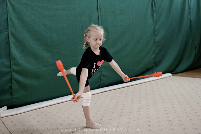 Тренировка по художественной гимнастике. Часть 2.