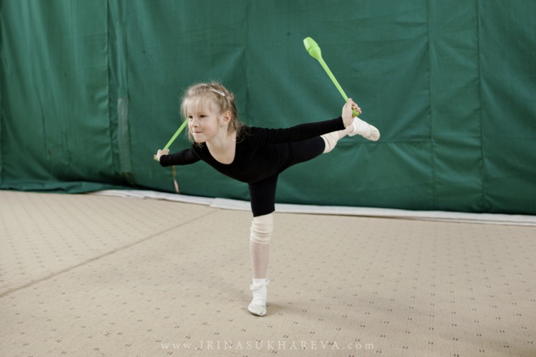 Тренировка по художественной гимнастике. Часть 2.