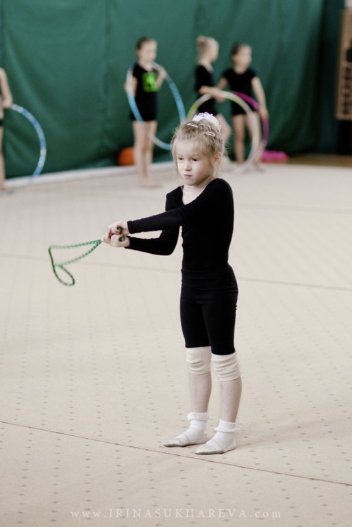 Тренировка по художественной гимнастике. Часть 2.