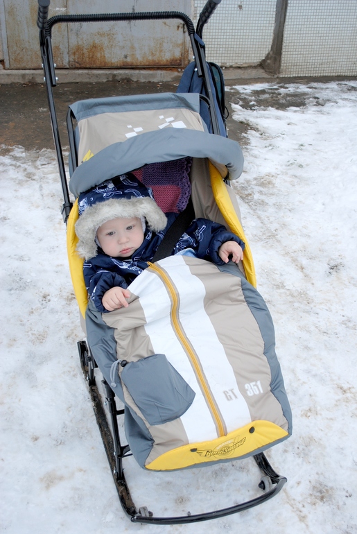 Санки-коляска Герда 4-Р5 с 4 колесиками ТАЧКИ  мой отзыв