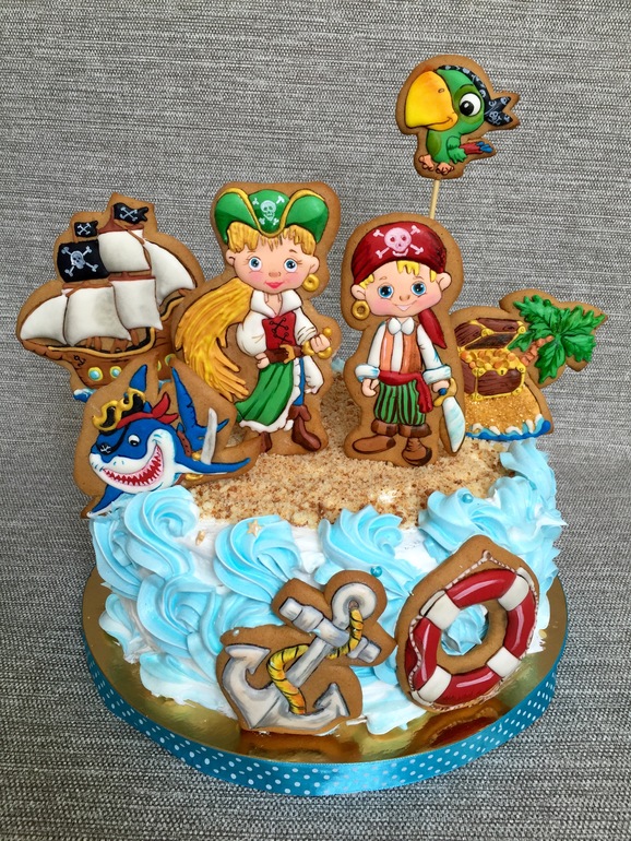 Тортик на пиратскую вечеринку.