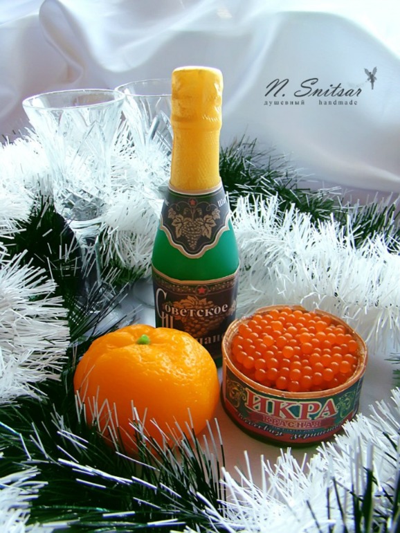 Подготовка к НГ - мыло из основы (№1, 2013). Застольное.