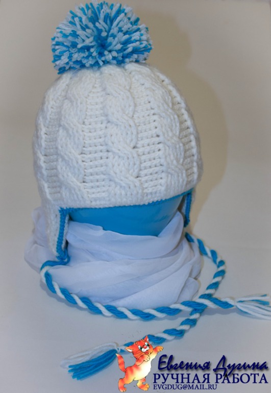 Шапочка с косами