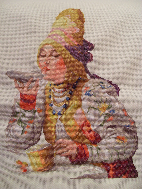 "Барышня за чаепитием". ГОТОВО!