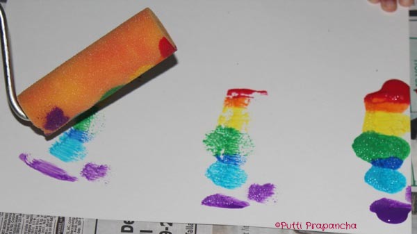 Рисуем радугу красками