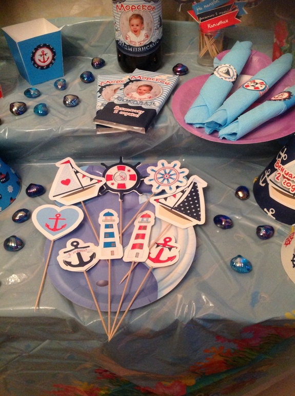 Два годика в МОРСКОМ СТИЛЕ для сынули)