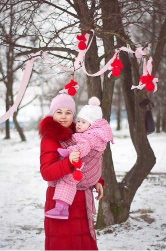 Особенности зимнего слингоношения