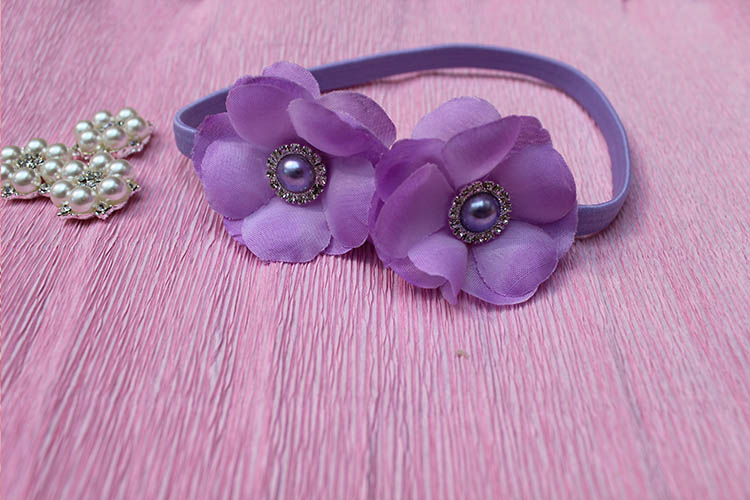 Повязки с цветами и стразами swarowski ручной работы