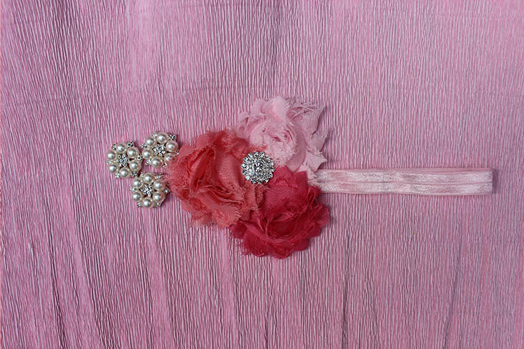 Повязки с цветами и стразами swarowski ручной работы