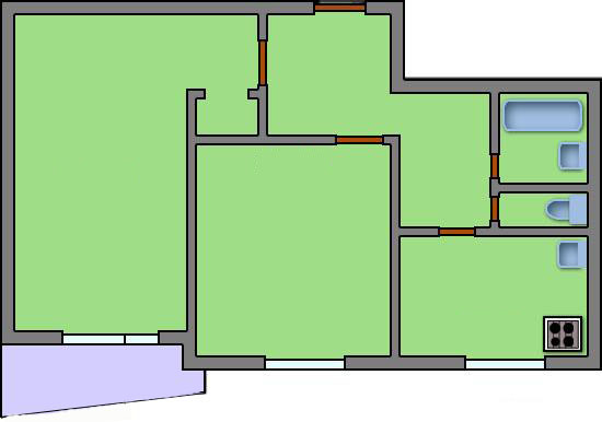 Продается двухкомнатная квартира в Троицке