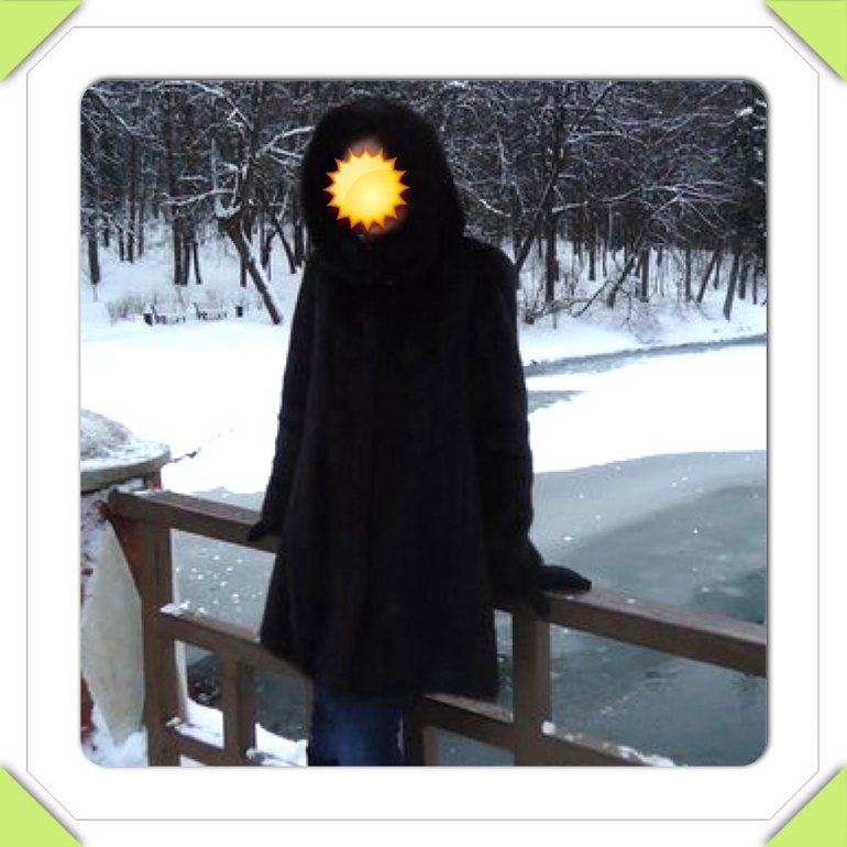 Продается норковая шуба с капюшоном