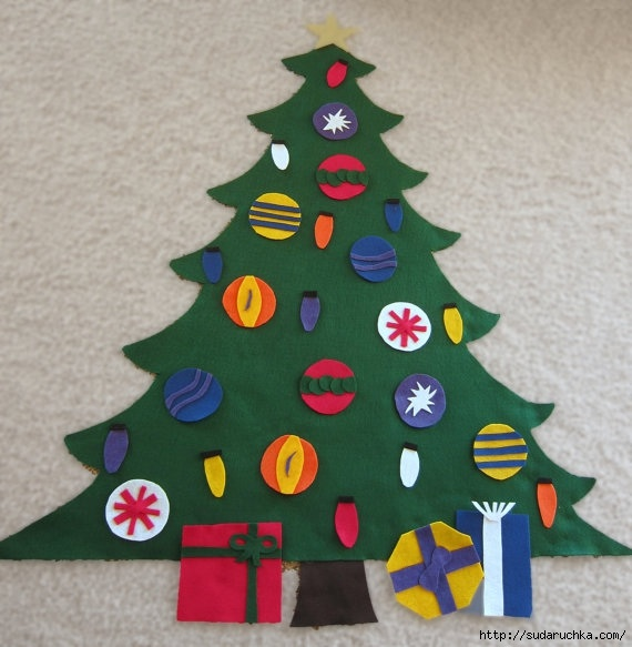 Детская новогодняя елка из фетра