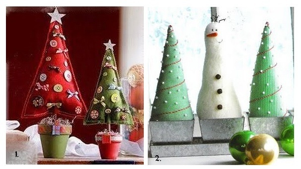 Новогодние игрушки из фетра и не только