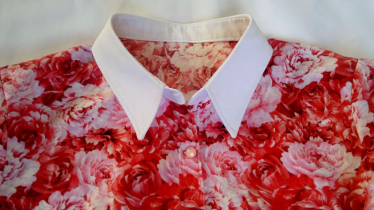 Рубашка "Пионы и Розы".