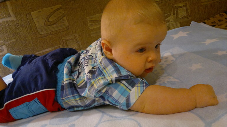 Домашняя фотосессия за 3 дня до 5 мес)))) Сыночек Арсюничка!