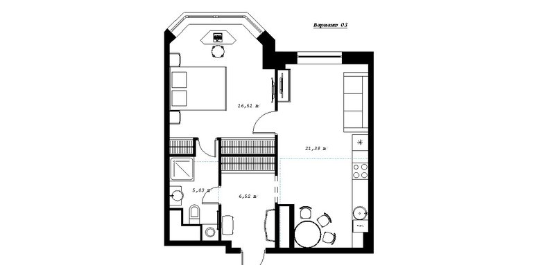 Перепланировка "однокомнатной"