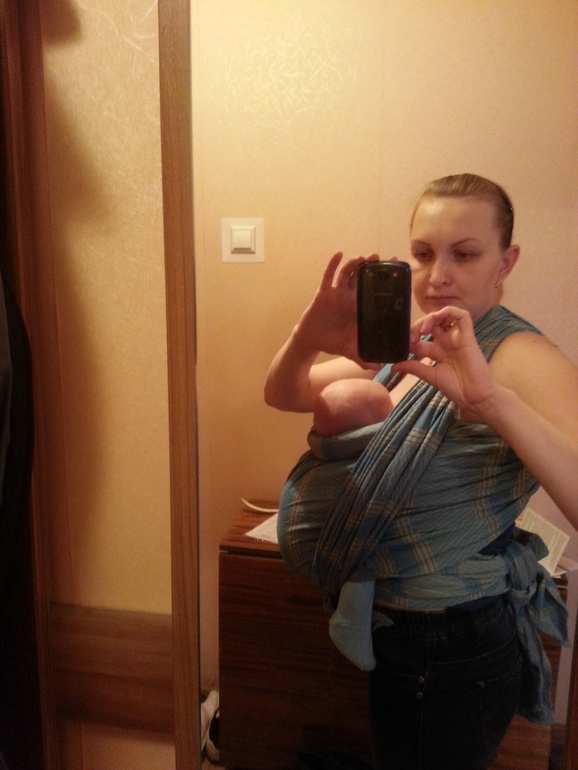 Слинг-шарф первая намотка .