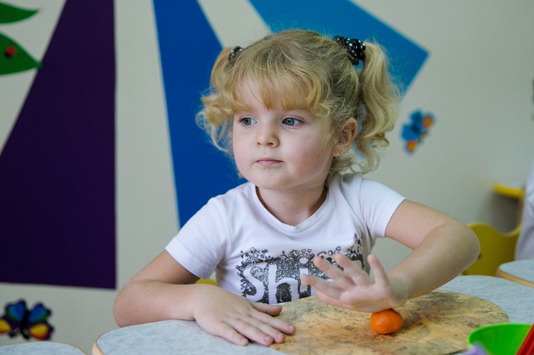 детишки за работой