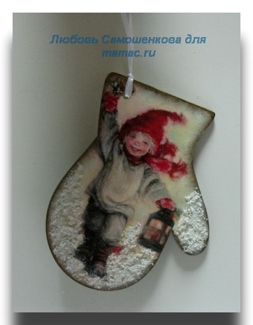 Новогодние подвески. Декупаж.