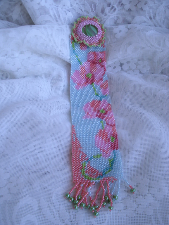 Брошь - галстук "Орхидея"