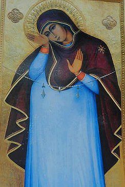 Единственная икона  где богородица беременная!!!