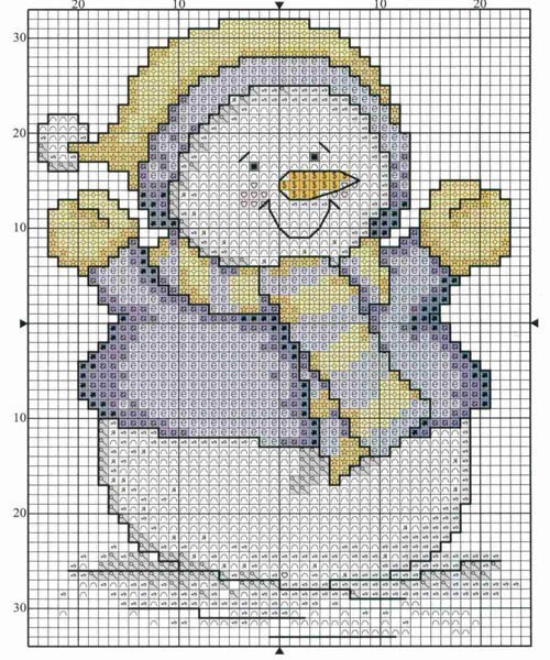 схемы снеговики и новогодние