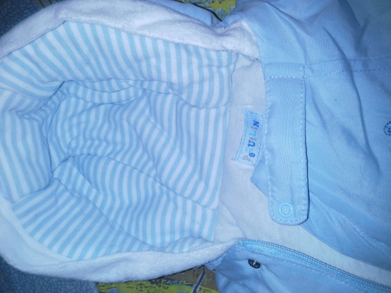 Комбенизон голубой 0-4мес осень/весна 500р