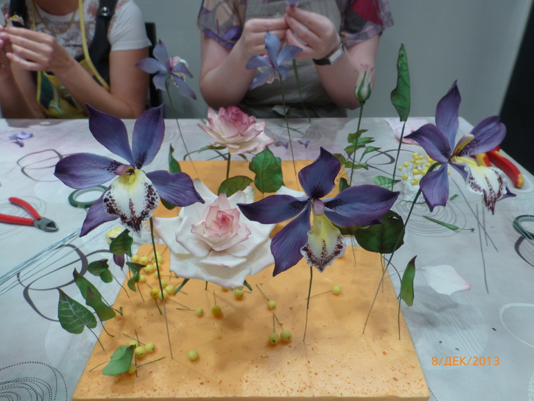 Мои цветочки с курсов!