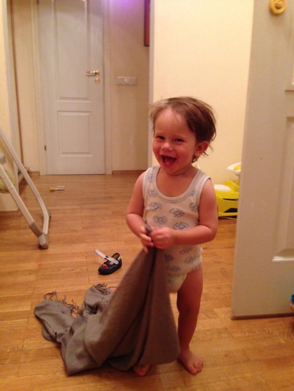 Наш лохматый мальчик)