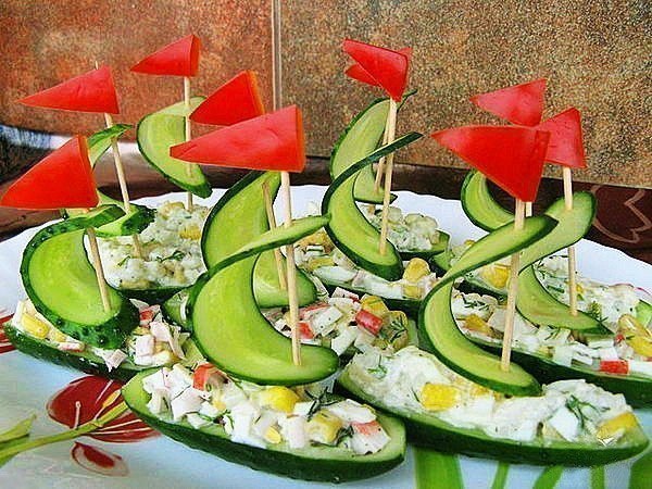Оригинальная подача закуски